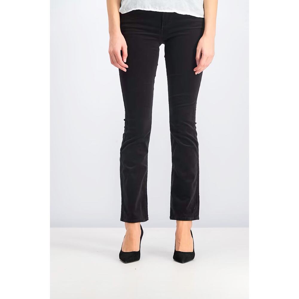 Edyson Women's Size 33 Black Mid Rise Chelsea Bootcut Corduroy Jean Pants NWT